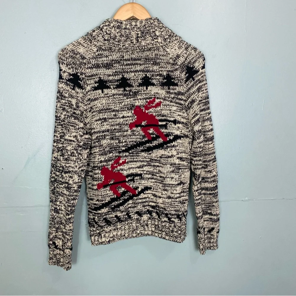 Lauren Ralph‎ Lauren Knit Zip Up Sweater Skier Size Petite Large PL